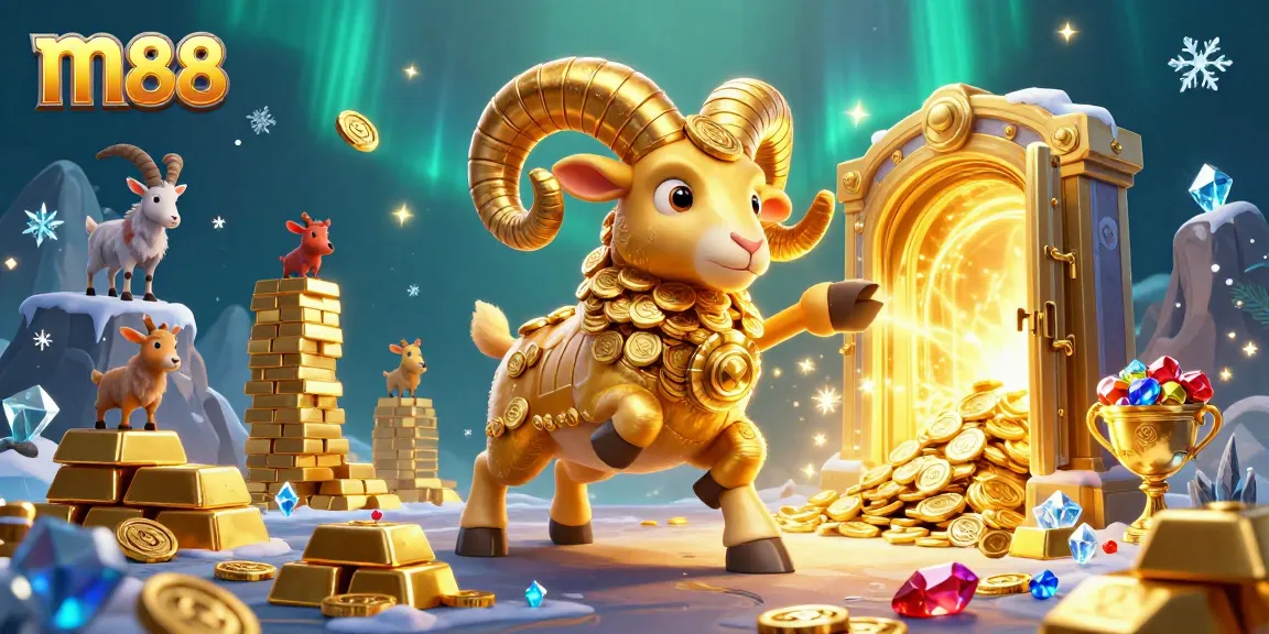 Experience the thrill of victory with m88's dazzling casino treasures in a vibrant 3D illustration