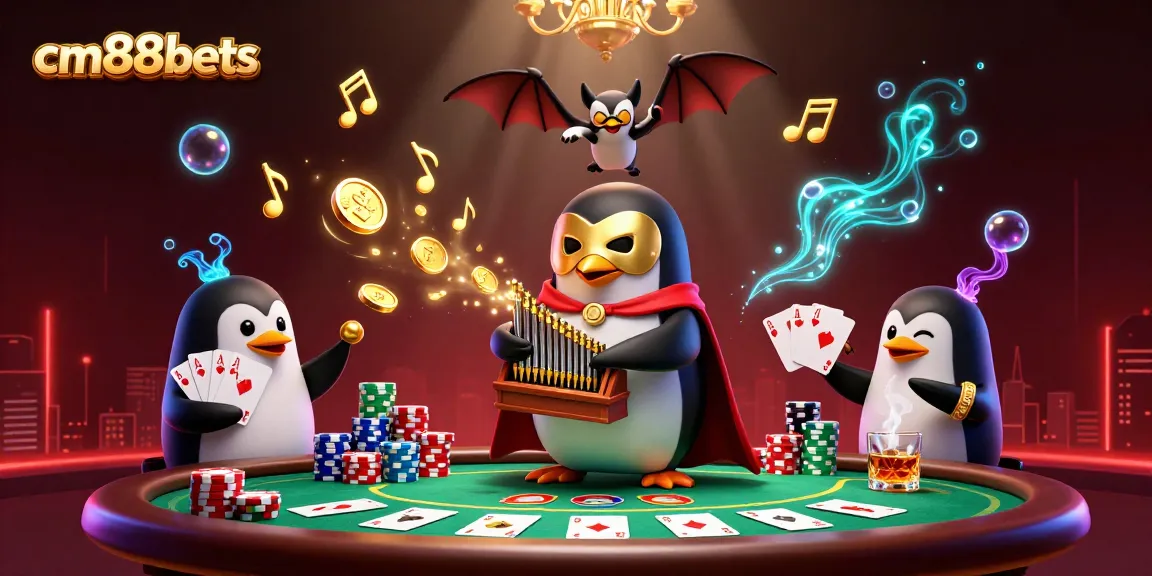Celebrate exciting wins at cm88bets with playful 3D characters amidst a dynamic casino scene.