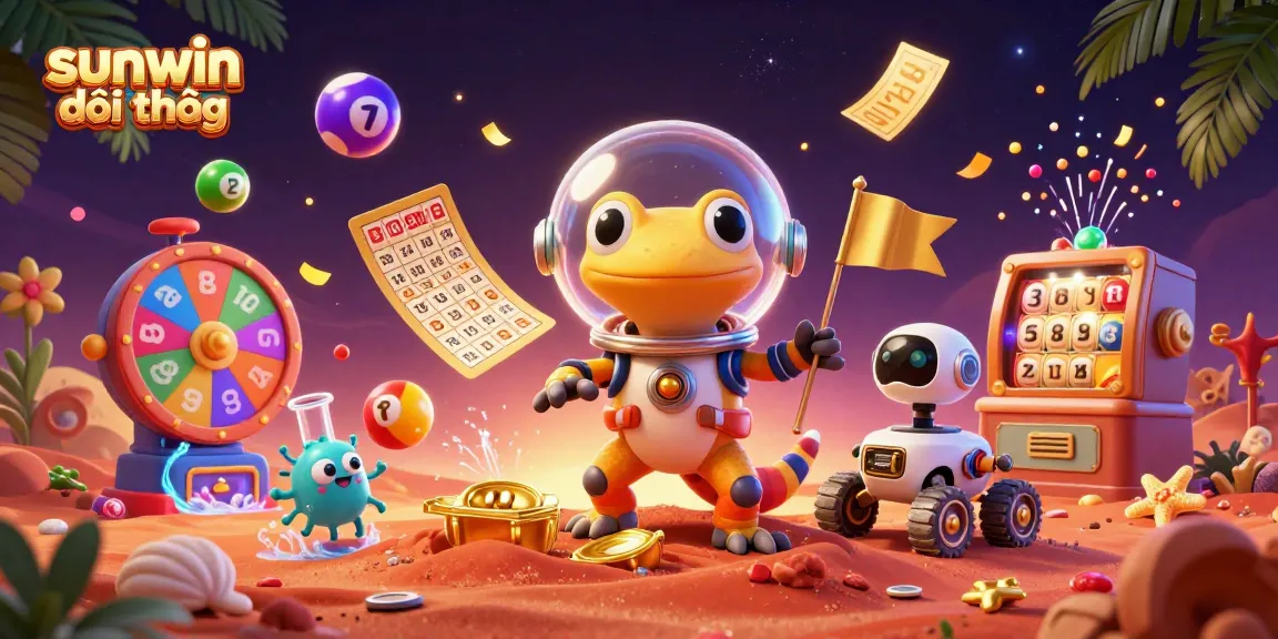 Engage in sunwin đổi thưởng with a lively 3D illustration of a Martian gecko at a buried casino!