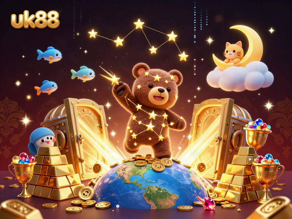 Engage in thrilling jackpot excitement with uk88 in this dynamic casino scene.