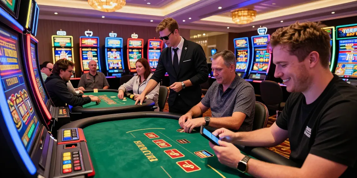 Players enjoying a vibrant casino experience at https://troyuk.co.uk, engaging with credit card payments and exciting games.