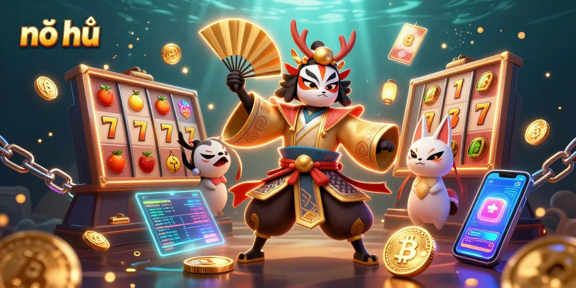Experience the excitement of nổ hũ with an immersive 3D casino illustration showcasing vibrant jackpots and dynamic symbols.