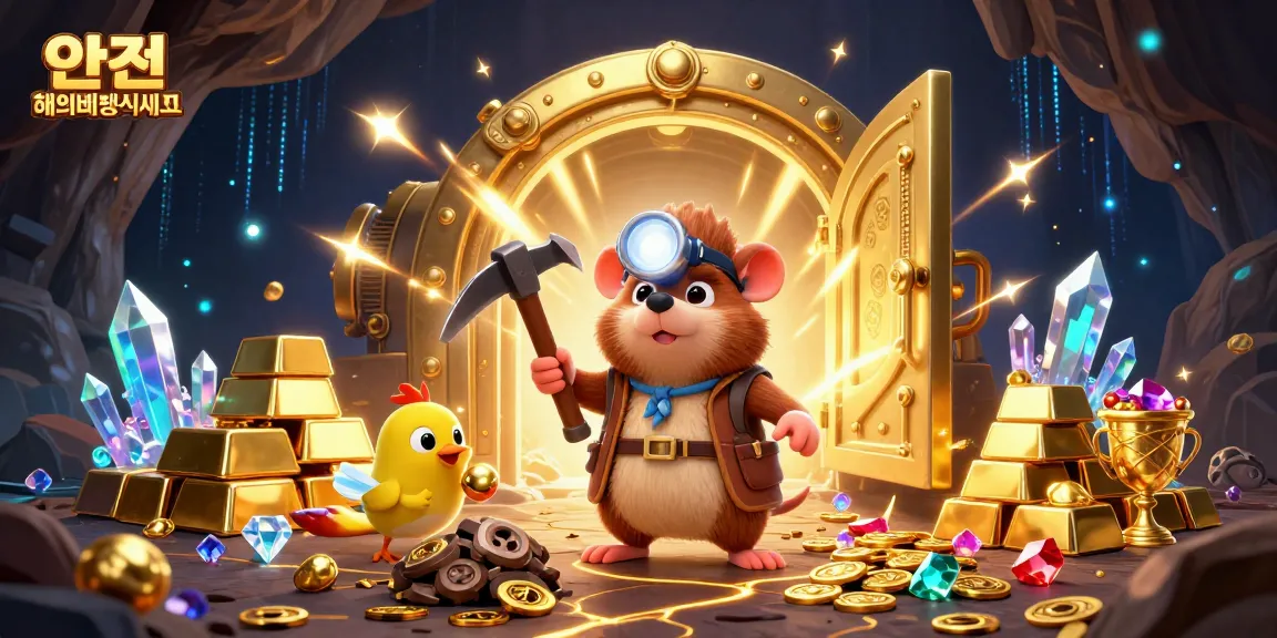 Experience the thrill of 안전 해외배팅사이트 with a vibrant 3D treasure hunt scene illustrating dynamic gaming elements.