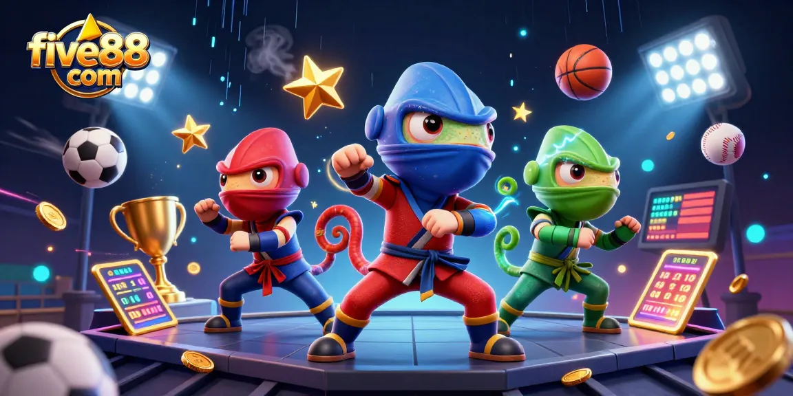 Experience exciting gameplay with five88 com in this vibrant, action-packed casino scene.