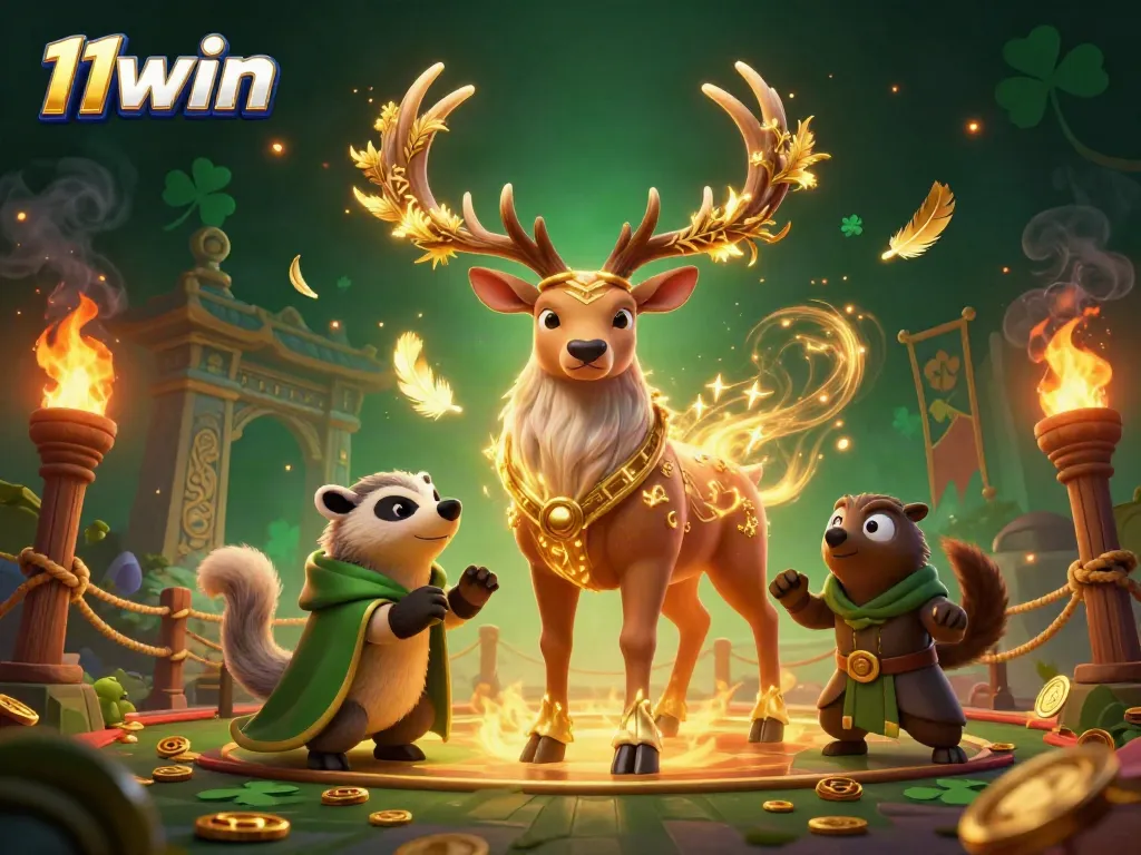 11win captivates players with a vibrant gambling scene featuring engaging characters and rich casino elements.
