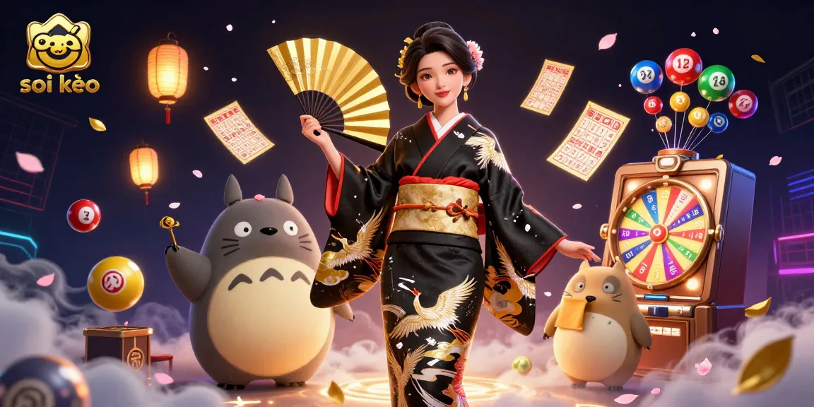 Experience winning strategies with soi kèo in an engaging 3D casino scene featuring vibrant lottery elements.