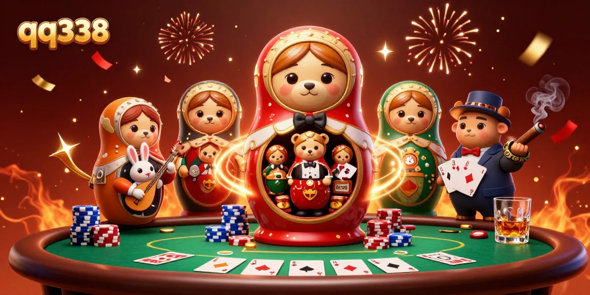 Experience thrilling gameplay with qq338, featuring vibrant casino scenes and exciting poker action.