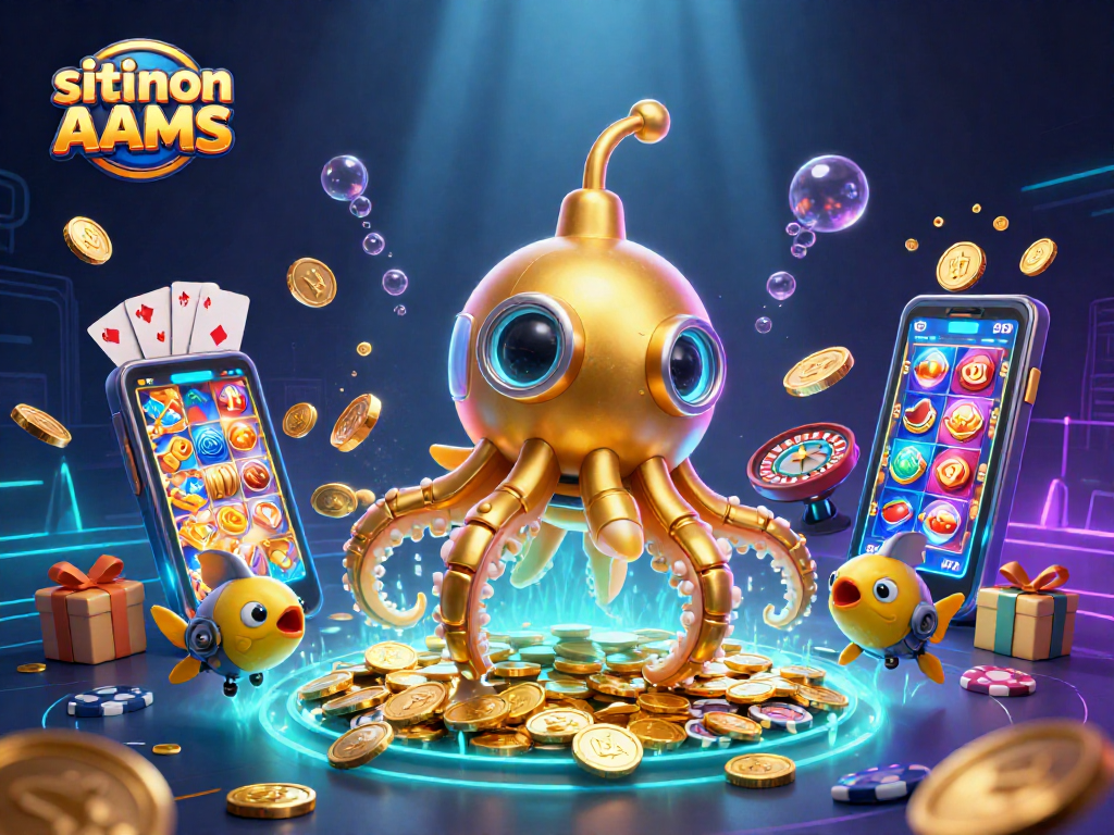 Gioca e vinci nei siti non AAMS con un kraken sottomarino e monete d'oro.
