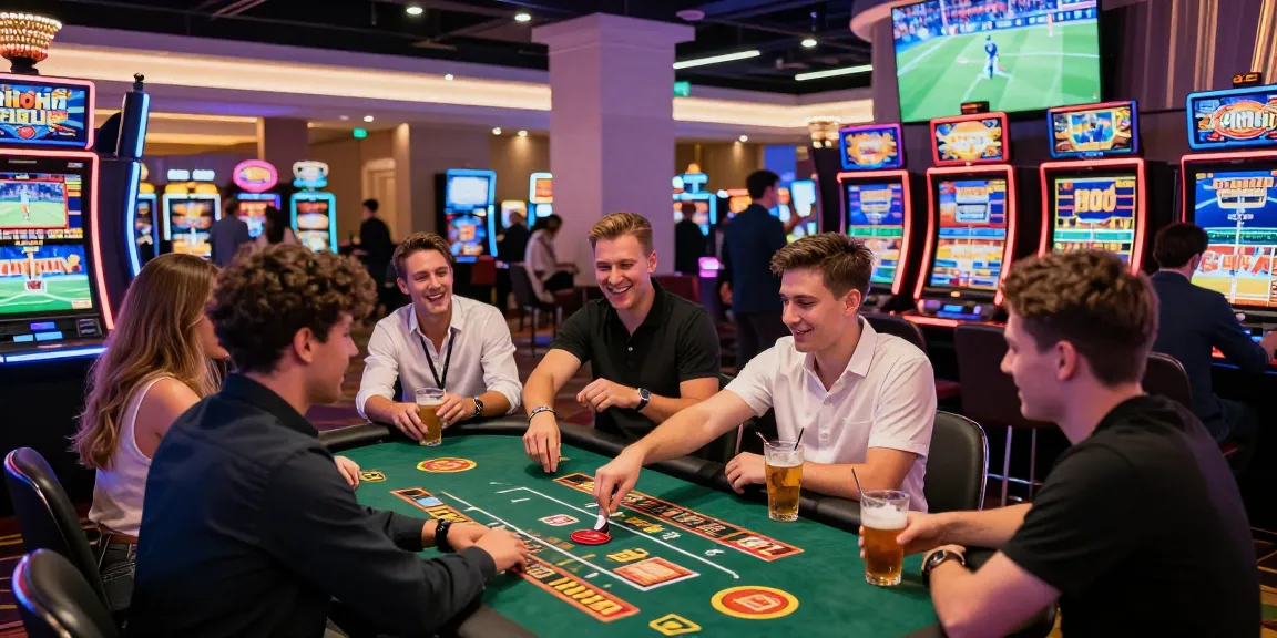 Exciting gaming atmosphere at LC88 casino featuring diverse players enjoying Nổ hũ and live sports betting.