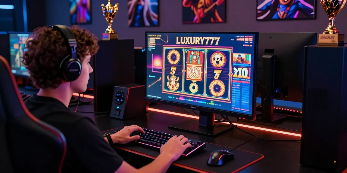 Pengalaman bermain game slot online LUXURY777 dengan peralatan gaming modern.