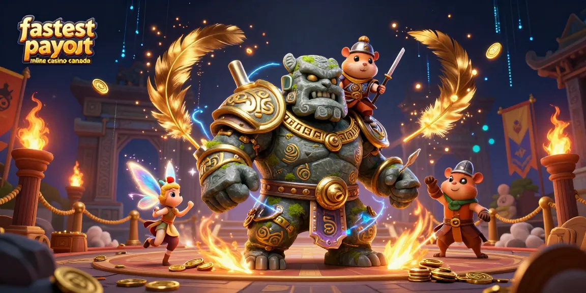 Immerse in the fastest payout online casino Canada with a magical scene showcasing stunning characters and dynamic game elements.