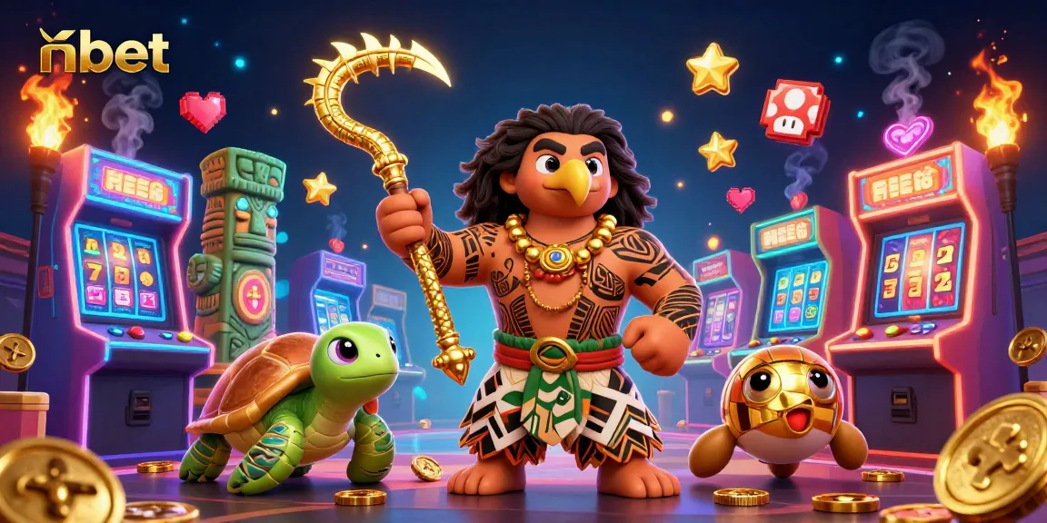 nbet interactive casino illustration with a demigod and gaming elements