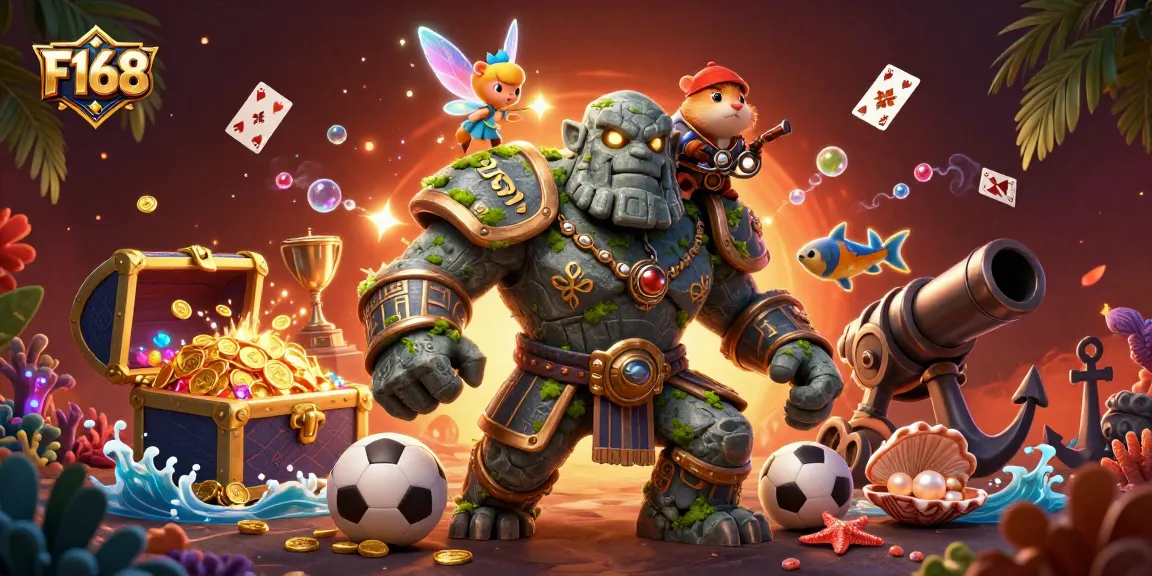 F168 offers an immersive sports betting experience with vibrant characters and dynamic game elements.