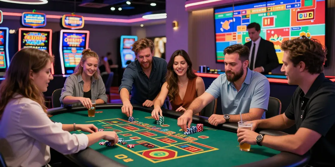 Scena di gioco entusiasmante nei casino non AAMS con diversi giocatori a un tavolo di roulette virtuale, che mette in mostra grafiche vivaci e un'atmosfera vivace.