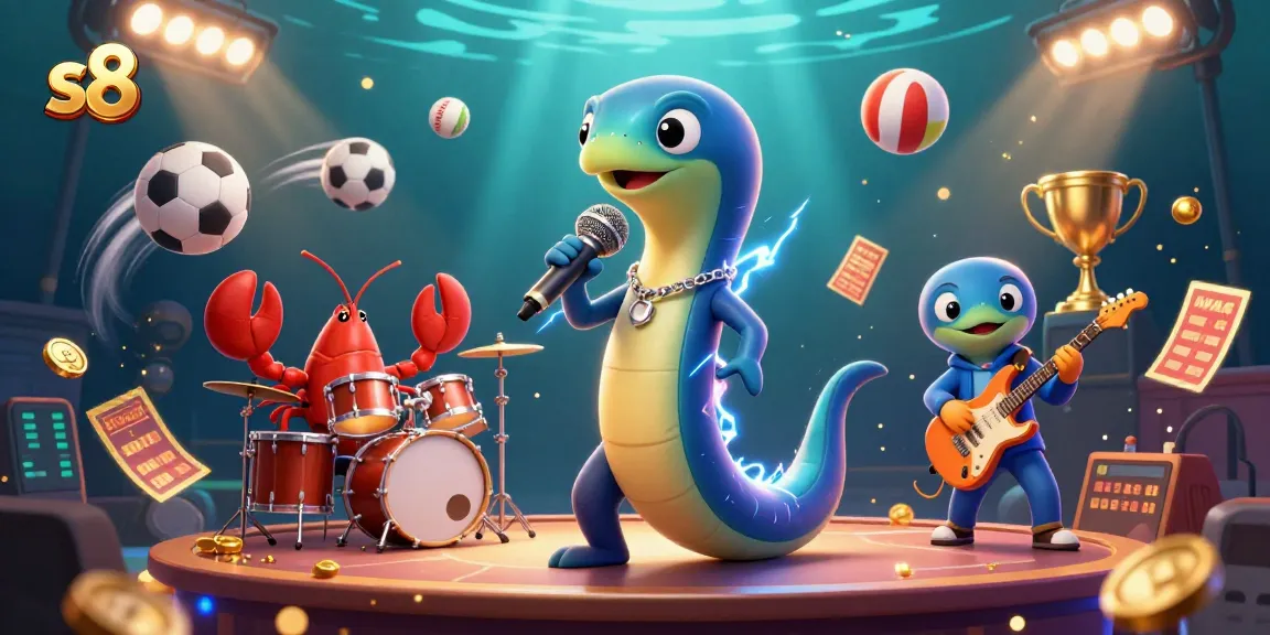 S8 players enjoy winning big in an underwater casino scene filled with sports elements and dynamic action.