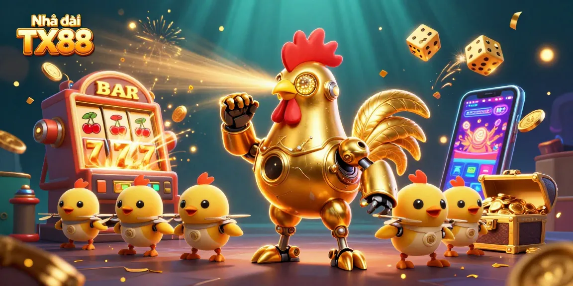 Experience the thrill of Nhà cái TX88 with vibrant casino elements and engaging characters.