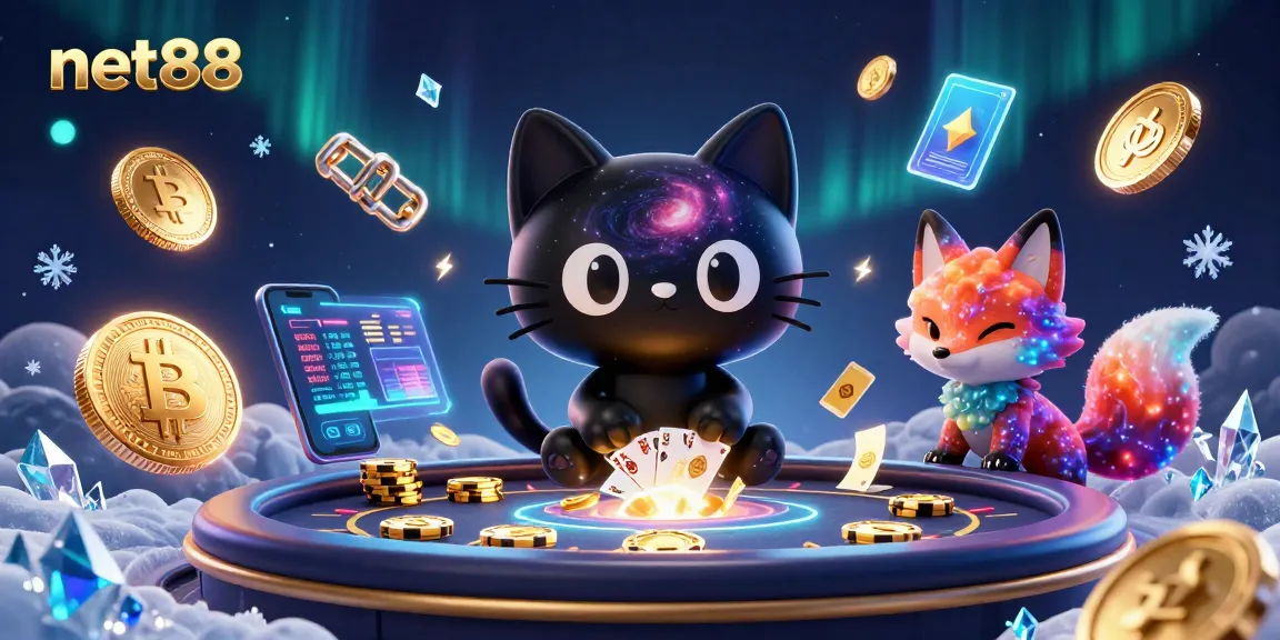 Engage in thrilling gameplay at net88 with our cosmic casino cat and fox companions!