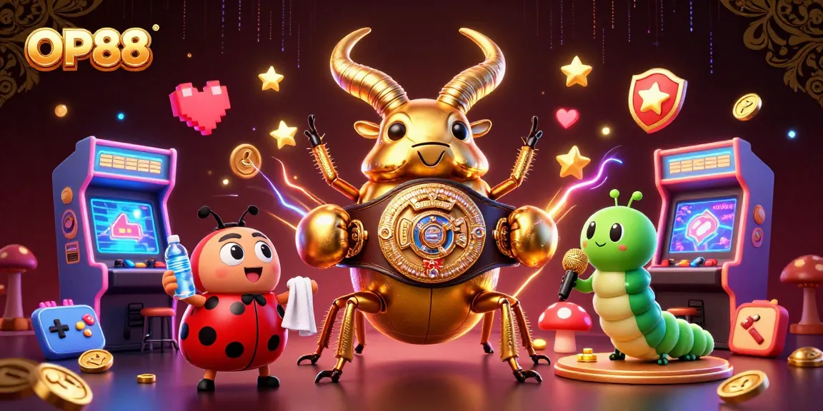 Engage in thrilling gambling experiences with OP88's vibrant characters and colorful casino games.