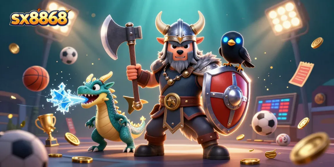 Experience thrilling gameplay at sx8868 with characters in a dynamic casino scene featuring sports betting elements.