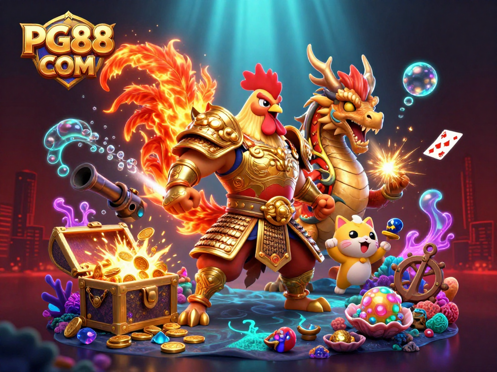 Engage with thrilling slots at PG88 COM amid a colorful casino adventure.