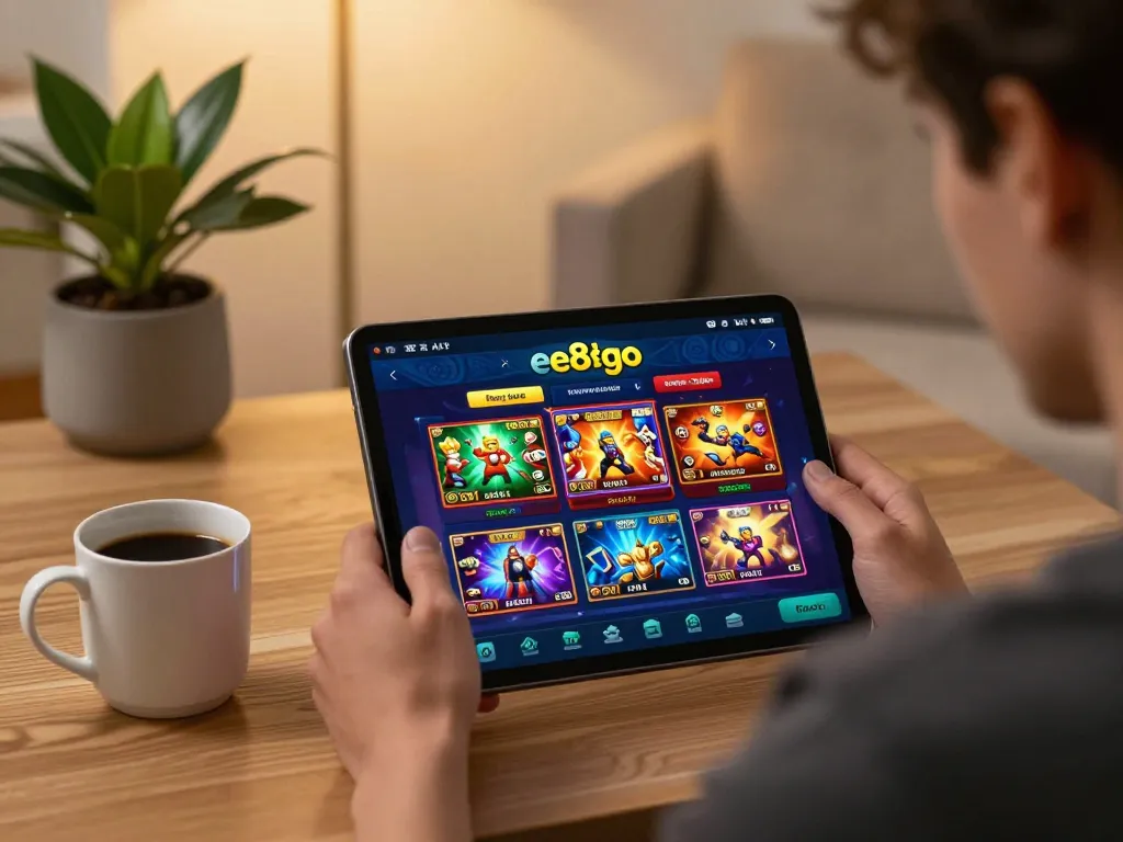 Engaged player analyzing ee88go app while enjoying a cozy gaming experience.