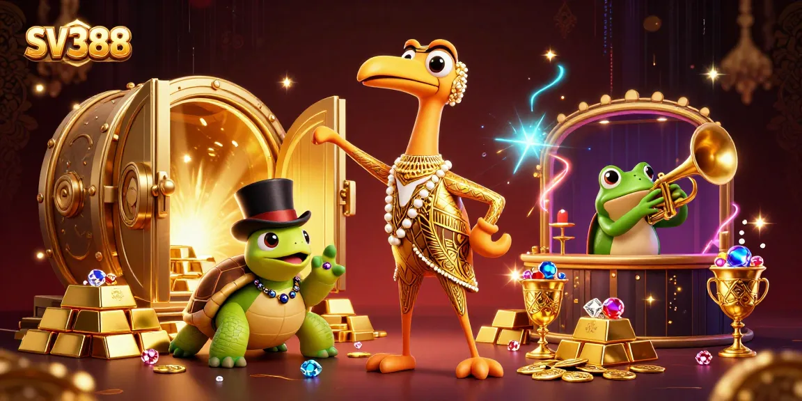 Engage with SV388's thrilling cockfighting arena featuring colorful characters and dynamic betting elements.