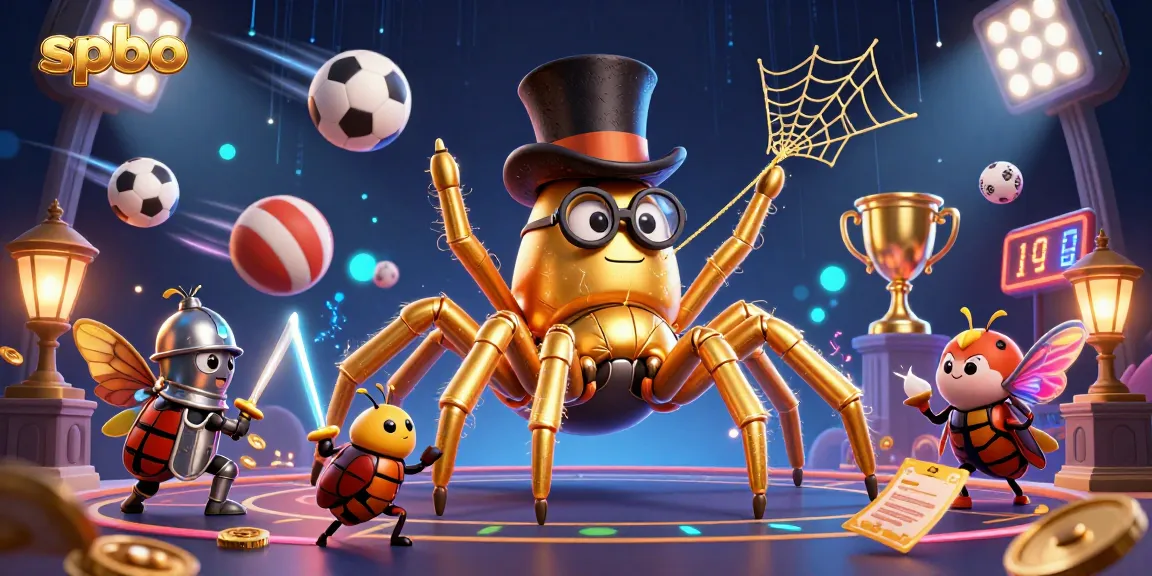 Engage in spbo sports betting excitement surrounded by animated characters and dynamic casino elements.