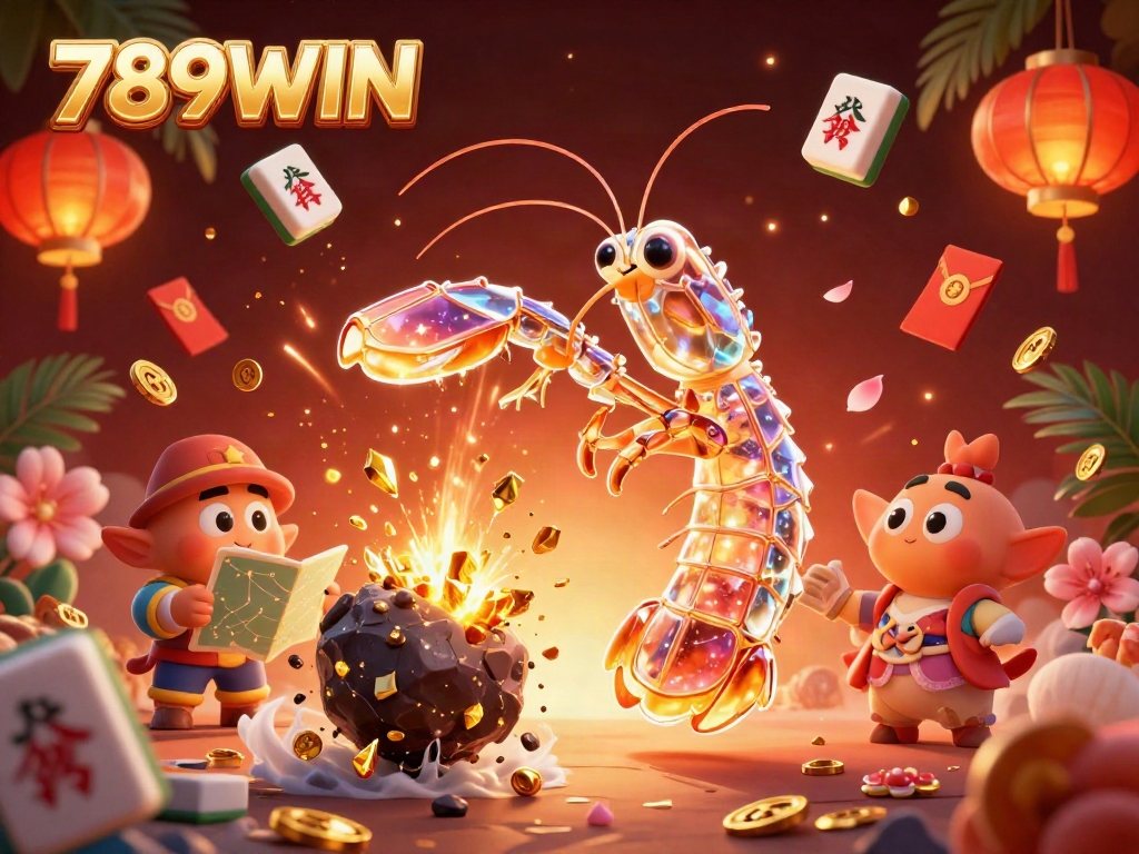 Experience thrilling gameplay at 789WIN with an exciting 3D casino illustration bursting with action and vibrant colors.