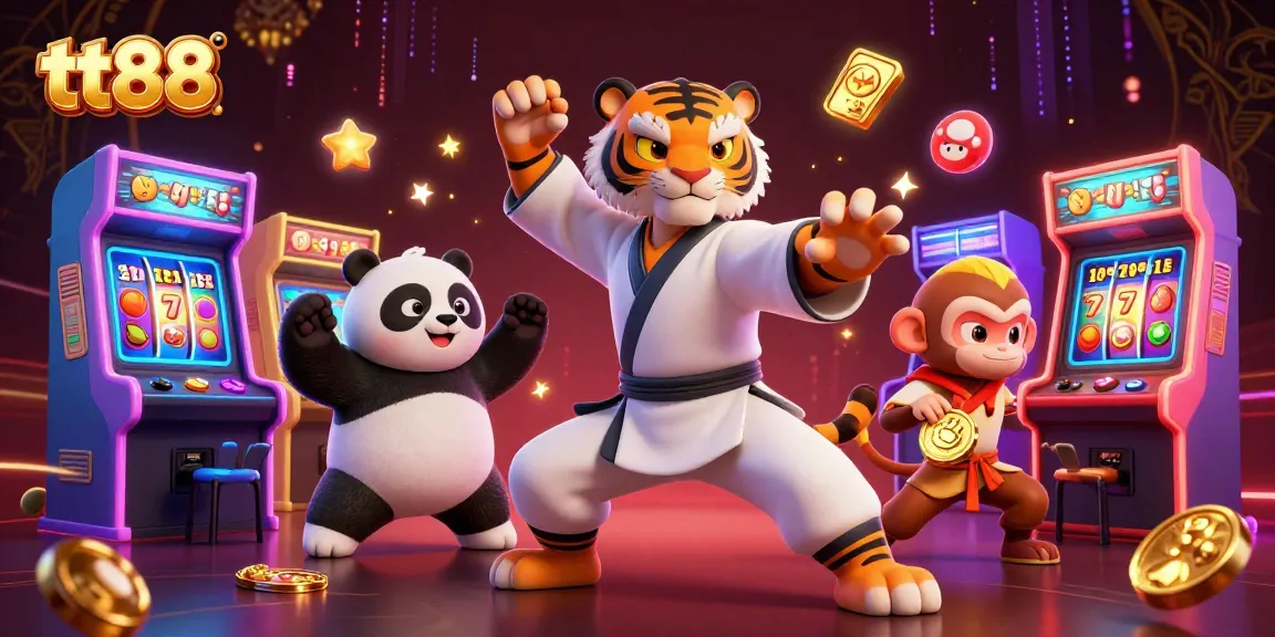 Experience thrilling gameplay at tt88 with slots, colorful characters, and exciting casino elements.