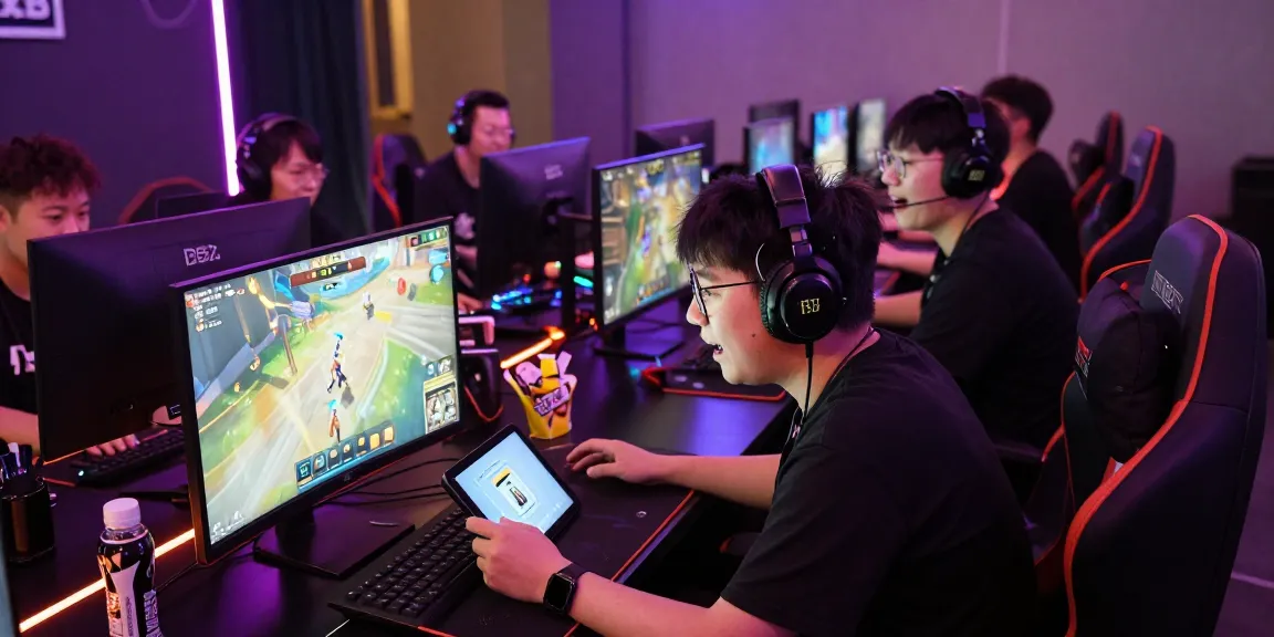 Nơi thi đấu game thu hút với các game thủ chơi B52, không khí sôi động.