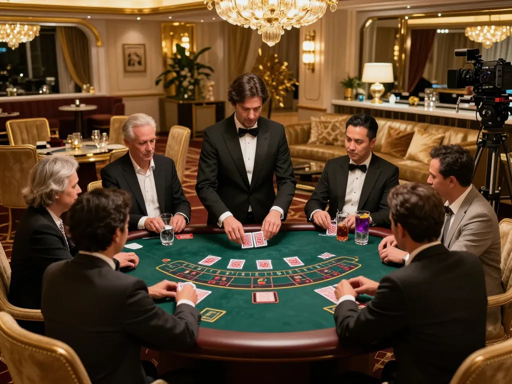Players enjoying a high-stakes game of blackjack at 9bet's exclusive VIP table.