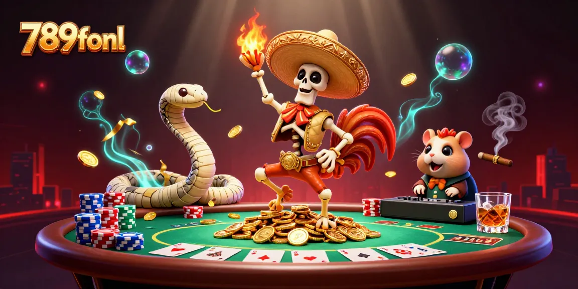 Experience the thrill of gaming at 789fonl with vibrant casino elements and characters.