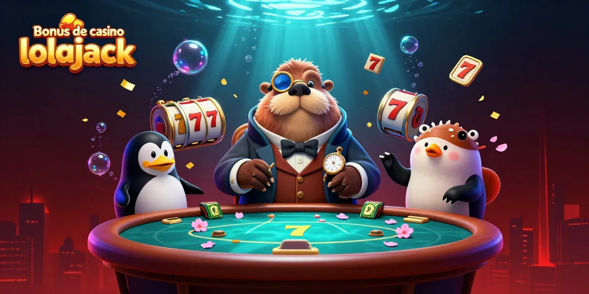 Experience the exciting bonus de casino lolajack with vibrant 3D characters in an engaging casino setting.