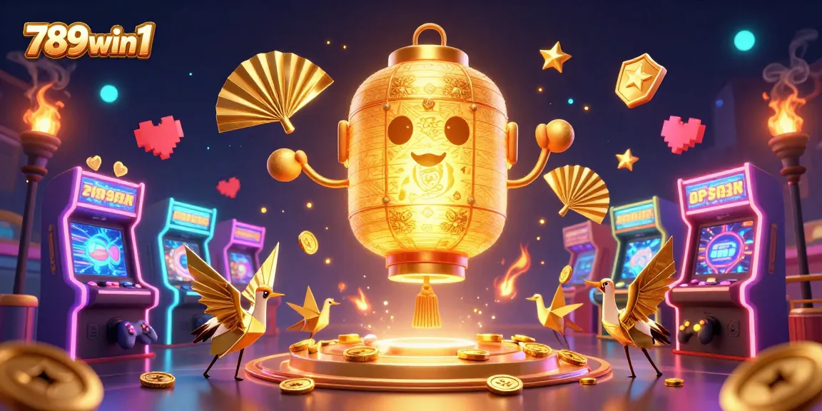 Experience thrilling gameplay at 789win1 with dynamic casino-themed 3D illustration and vibrant colors.