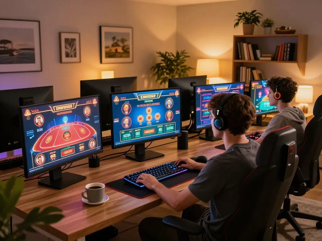 Engaging in online casino games on multiple screens with 88vvgo for thrilling gameplay experience.