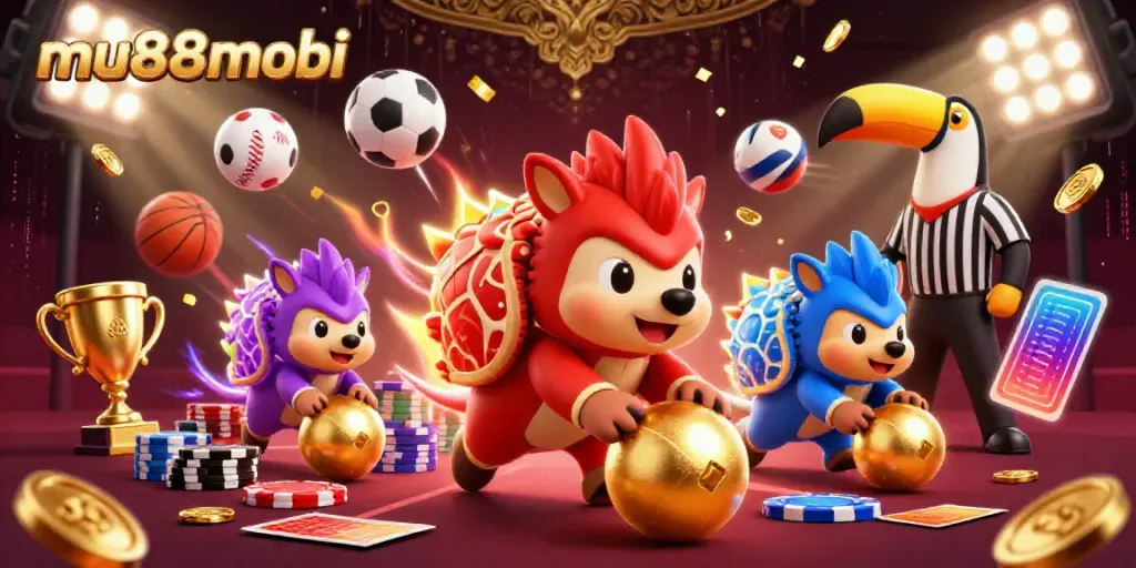 Experience vibrant action and excitement in mu88mobi's animated world with rival pangolins bowling through casino reinventions.