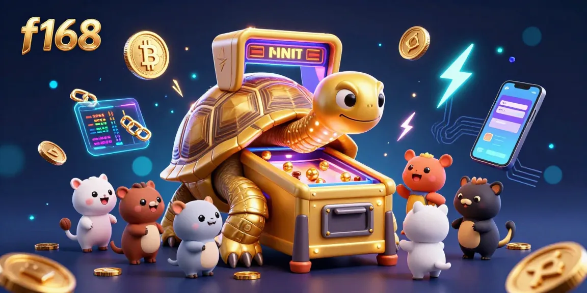 Engage with f168's exciting gaming experience through vibrant visuals of the colossal tortoise pinball machine.