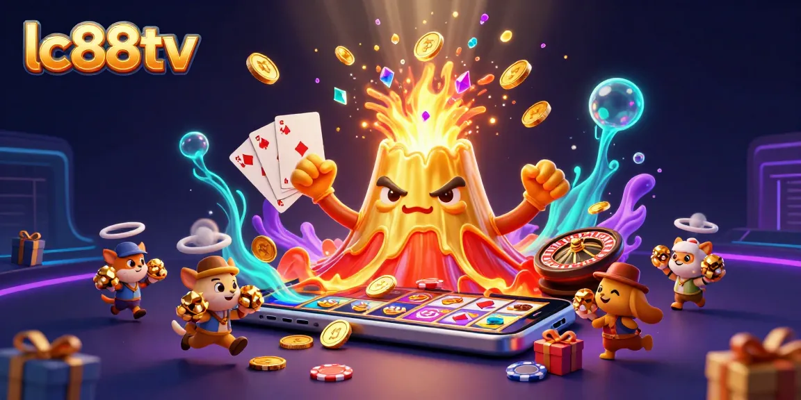 Experience thrilling wins at lc88tv with our vibrant casino illustration.