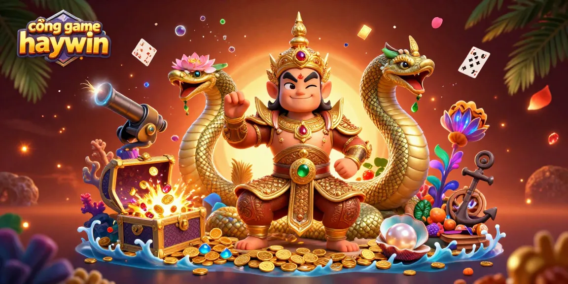 Experience thrilling gaming with cổng game haywin amidst vibrant elements and rich 3D visuals.