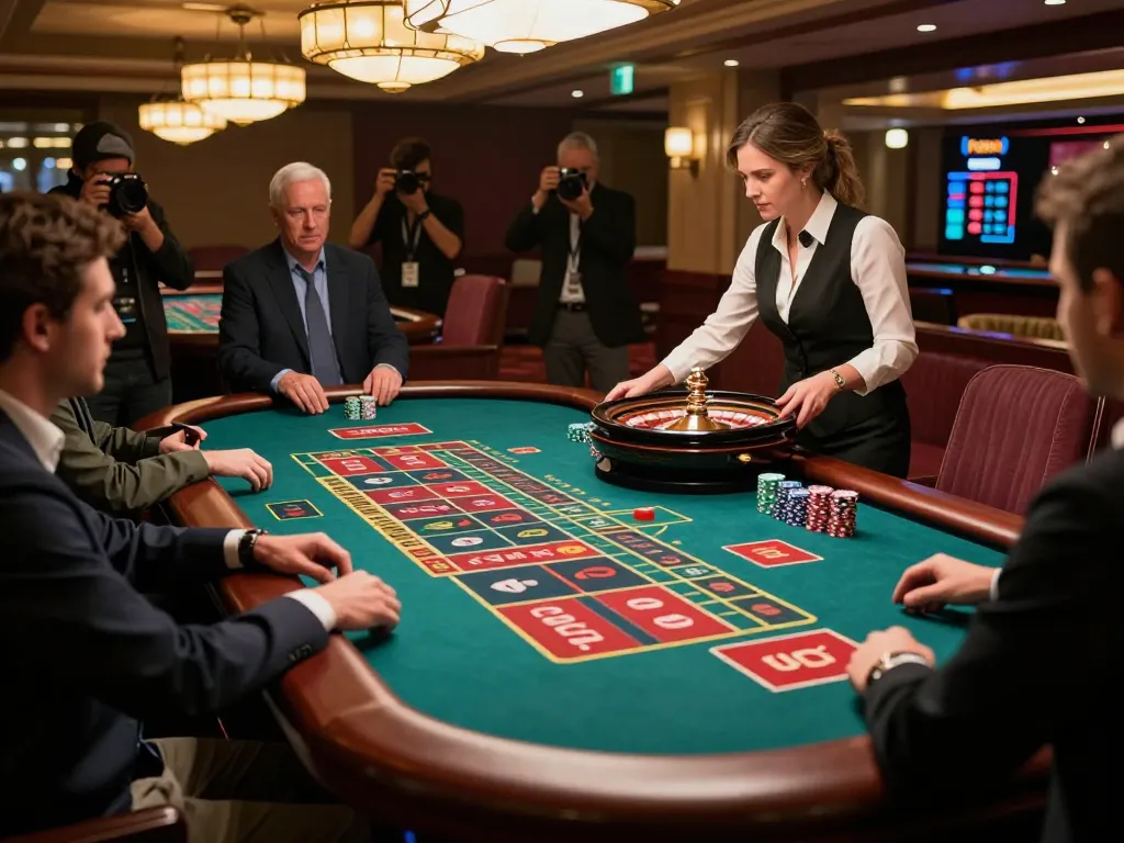 GK88 players engaging in an exciting roulette game with vibrant chips and a spinning wheel