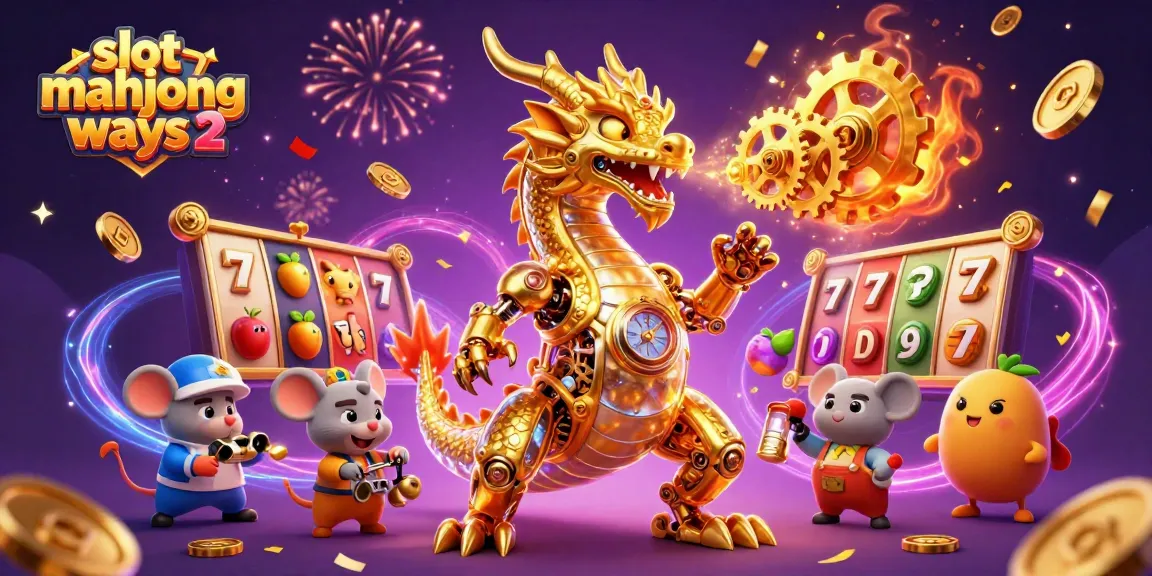 Experience slot mahjong ways 2 with a 3D dragon, colorful symbols, and jackpot excitement