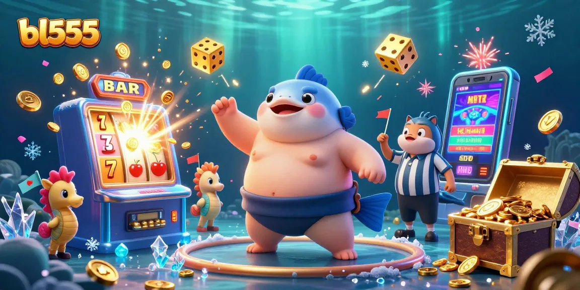 Engage in thrilling gameplay at bl555 with underwater casino action featuring vibrant characters and exciting symbols.