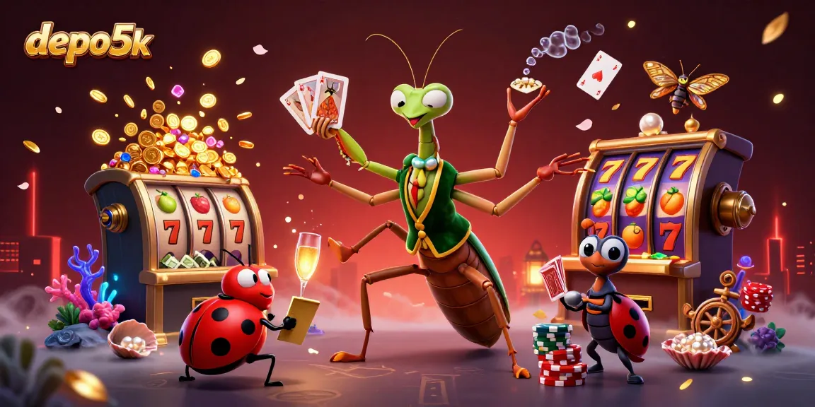 Experience big wins with depo 5k in an exciting casino scene full of vibrant characters and dynamic gaming elements.