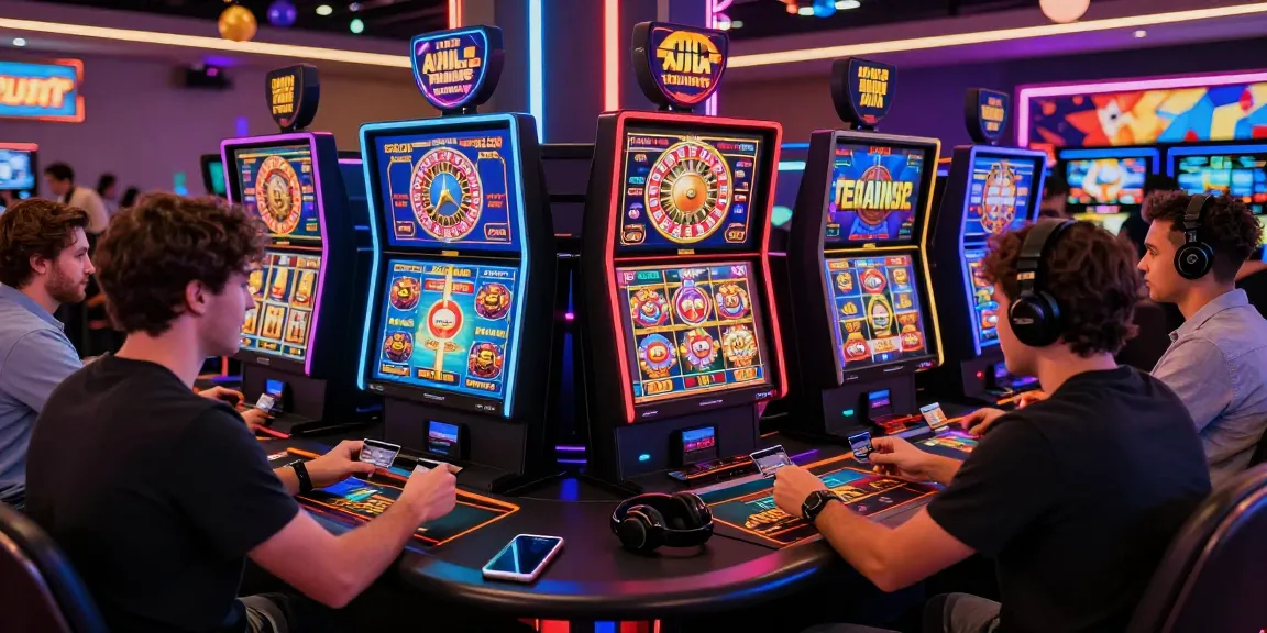 Dynamic online casino gaming experience at https://eviz.org.uk featuring players using credit cards, vibrant atmosphere, and exciting gameplay.