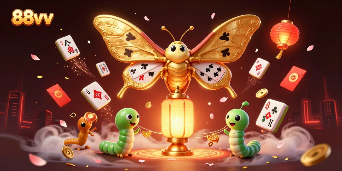 Experience thrilling gaming with 88vv in a vibrant casino scene filled with golden elements.