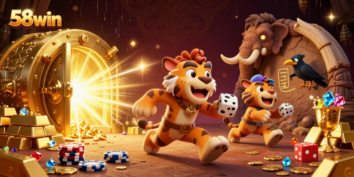 Experience thrilling gameplay with 58win at a prehistoric casino featuring iconic characters.