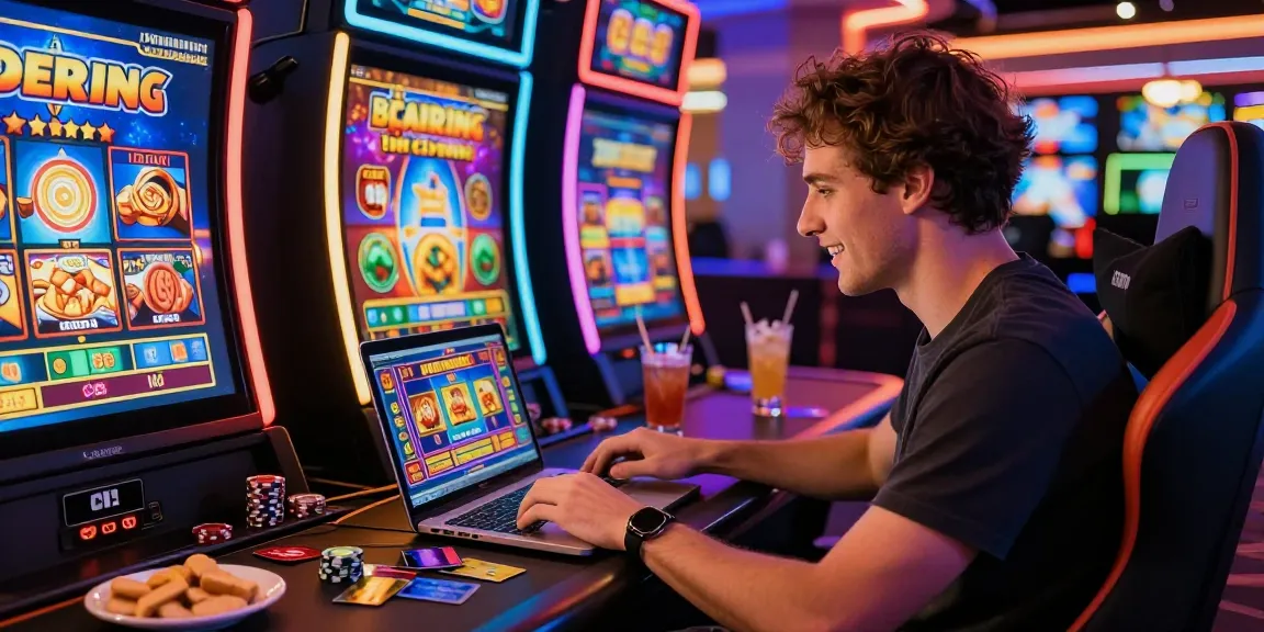 Exciting gameplay at casinos that accept credit cards, featuring colorful graphics and lively atmosphere.