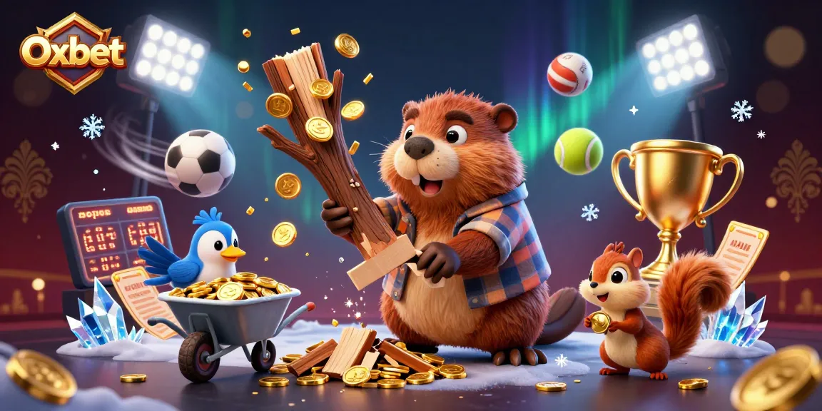 Engage with Oxbet in a vibrant 3D casino scene featuring dynamic characters and sports elements.