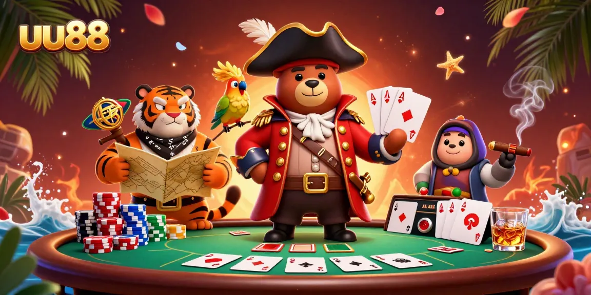 Play poker and win big at uu88 with lively characters and colorful casino elements