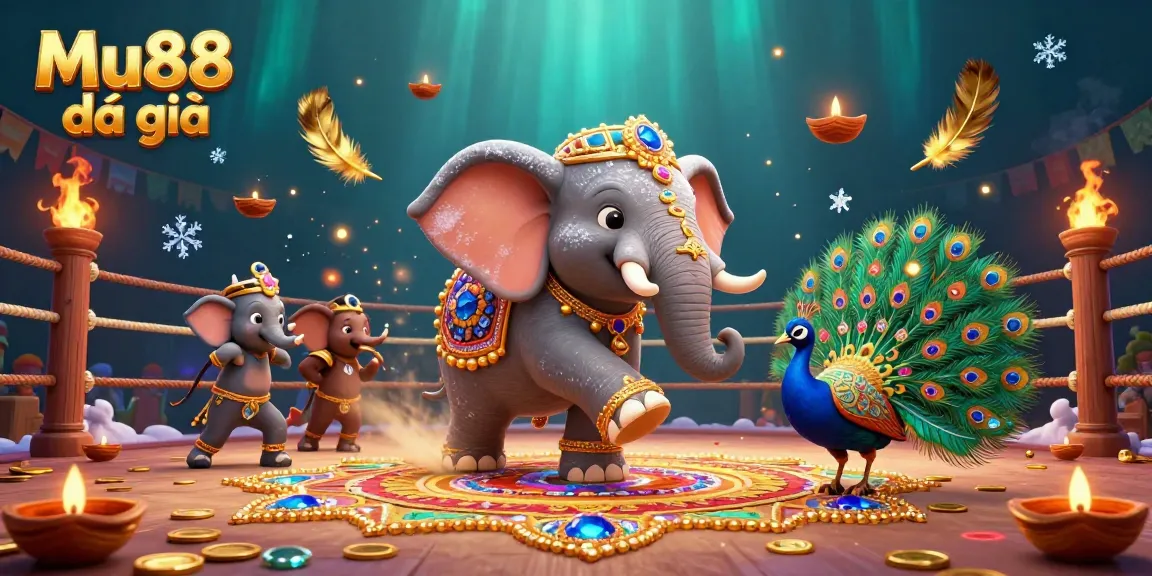 Engage in Mu88 đá gà betting with this dynamic illustration showcasing vibrant characters and energetic gaming elements.